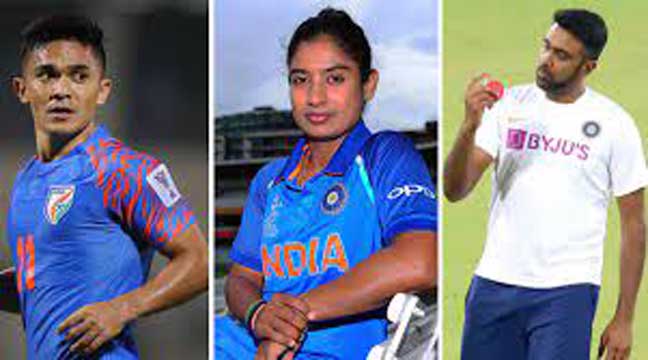 রাজীব গান্ধী খেলরত্নের দৌড়ে মিতালী রাজ , আর অস্বিন এর সঙ্গে সুনীল ছেত্রীও