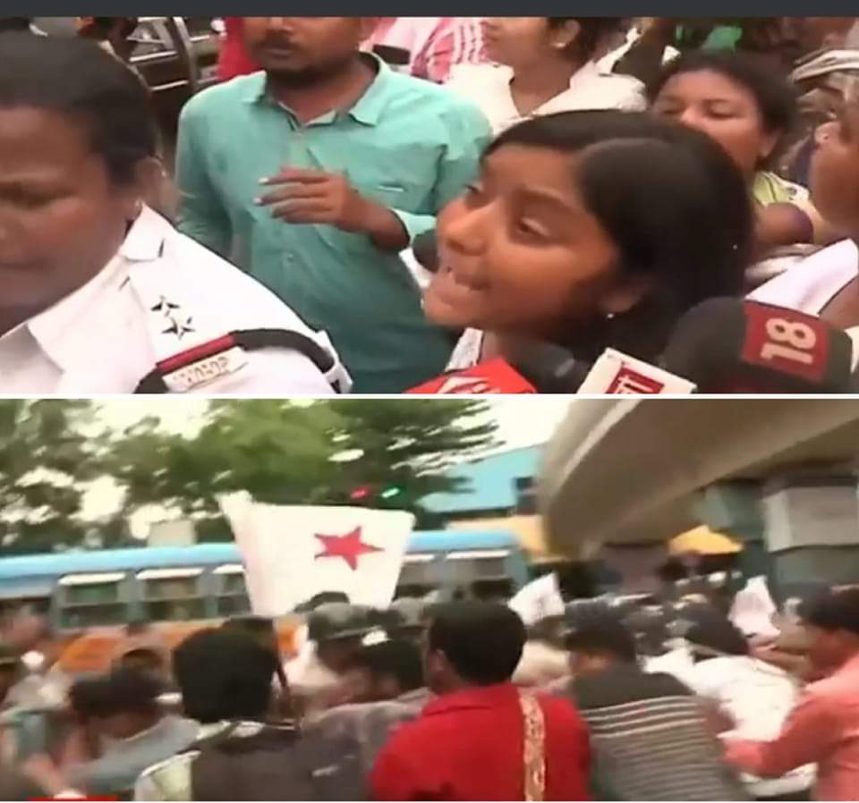 SSC দুর্নীতির বিরুদ্ধে  পথে বাম ছাত্র -যুবদের বিক্ষোভ, মীনাক্ষী সহ বহু গ্রেপ্তার