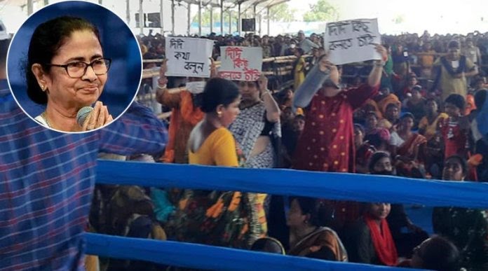 বিক্ষুব্ধ চাকরিপ্রার্থীদের বিভ্রান্ত করে, বামের নিশানা, মুখ‍্যমন্ত্রী বললেন ‘বিকাশবাবুদের গিয়ে বলুন!’