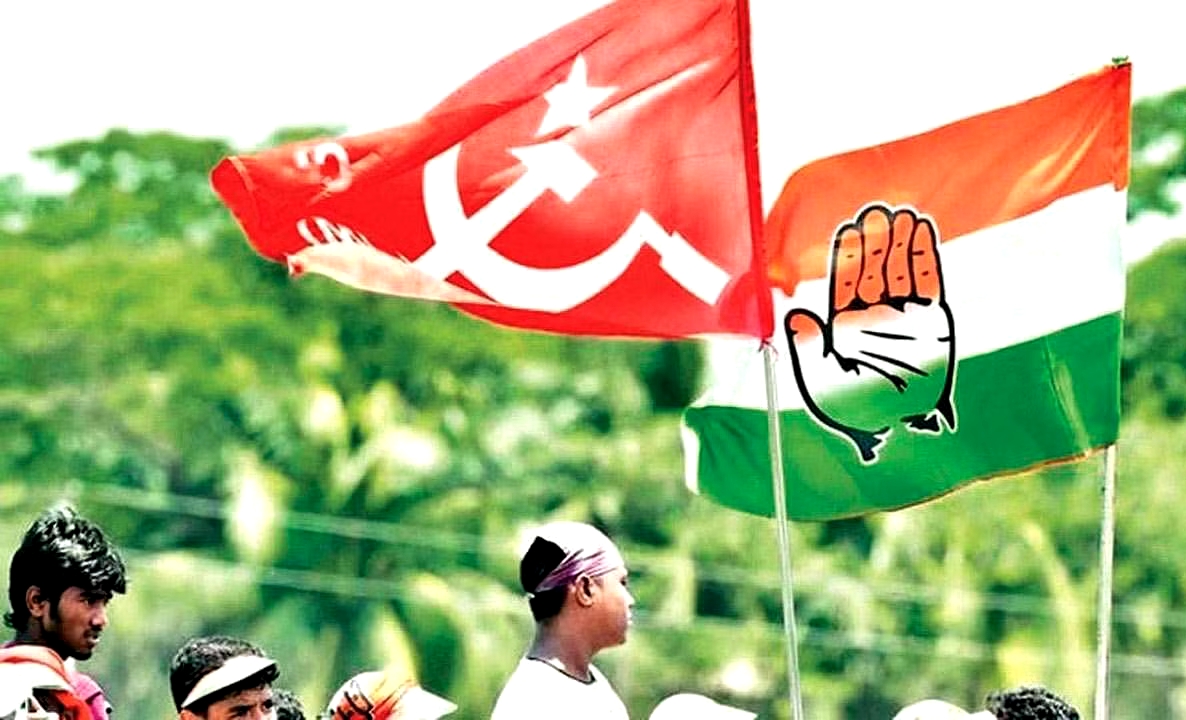 ত্রিপুরায় বিজেপিকে হারাতে বাম-কংগ্রেস জোটের পক্ষে কেন্দ্রীয় নেতৃত্ব উভয় পক্ষের