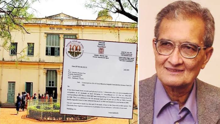 অমর্ত্য সেনকে উচ্ছেদের নোটিস ধরাল বিশ্বভারতী ! ২৯ মার্চ হাজির হতে হবে