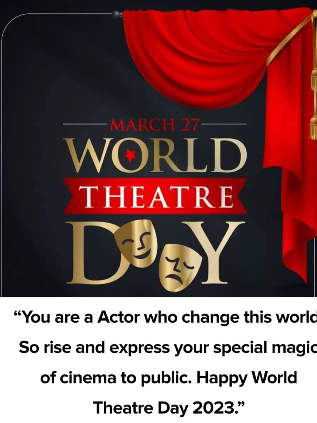 বিশ্ব নাট‍্য দিবস ২০২৩: গত বছরের বানী