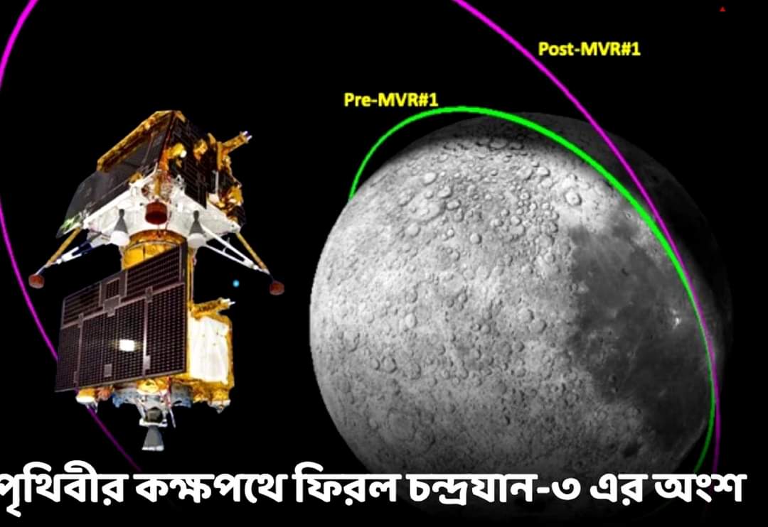 চাঁদের কক্ষপথ থেকে চন্দ্রযানের একটি অংশকে পৃথিবীতে ফেরাল ISRO
