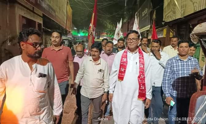 মুর্শিদাবাদে মহম্মদ সেলিমের নির্বাচনী প্রচারে ব‍্যাপক সাড়া