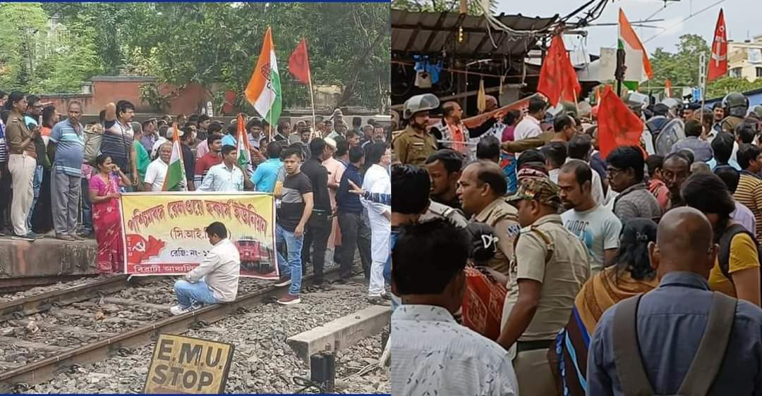 উচ্ছেদের বিরুদ্ধে বিরাটি স্টেশনে হকারদের তীব্র প্রতিরোধ রেল কতৃপক্ষ পিছু হটল
