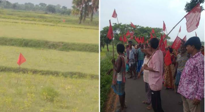 ভাতারে দখল হওয়া ১৪ একর আদিবাসী জমি উদ্ধার করল লাল ঝান্ডা