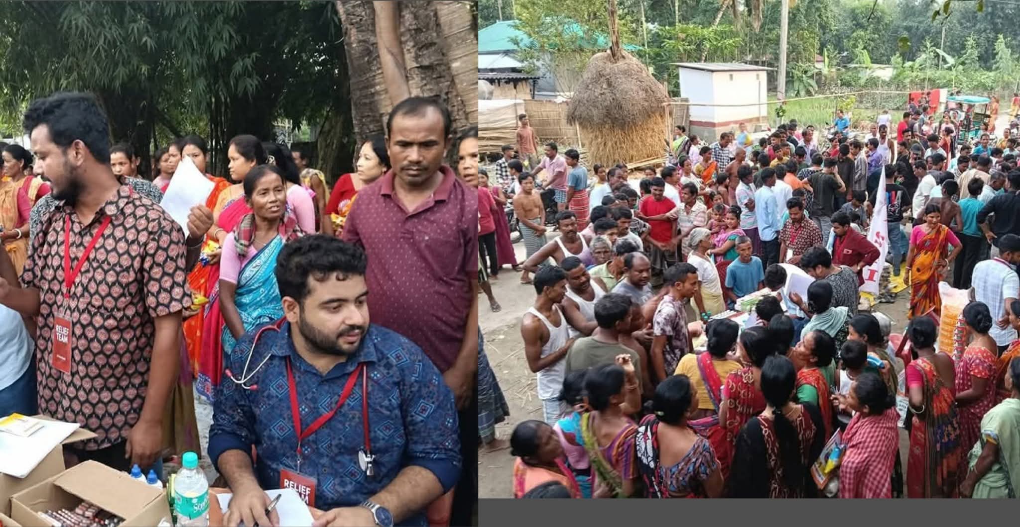 উত্তরবঙ্গের বিপর্যস্ত মানুষের পাশে দাঁড়িয়ে, বাম ছাত্র যুব মহিলাদের বিপুল ত্রাণ বিলি