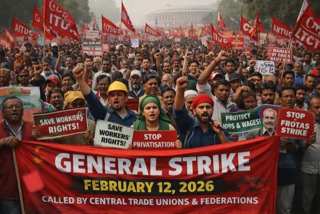 ১২ ফেব্রুয়ারি সারাভারত ধর্মঘট, দাবিতে রাস্তায় নামছে ৩০ কোটি শ্রমিক