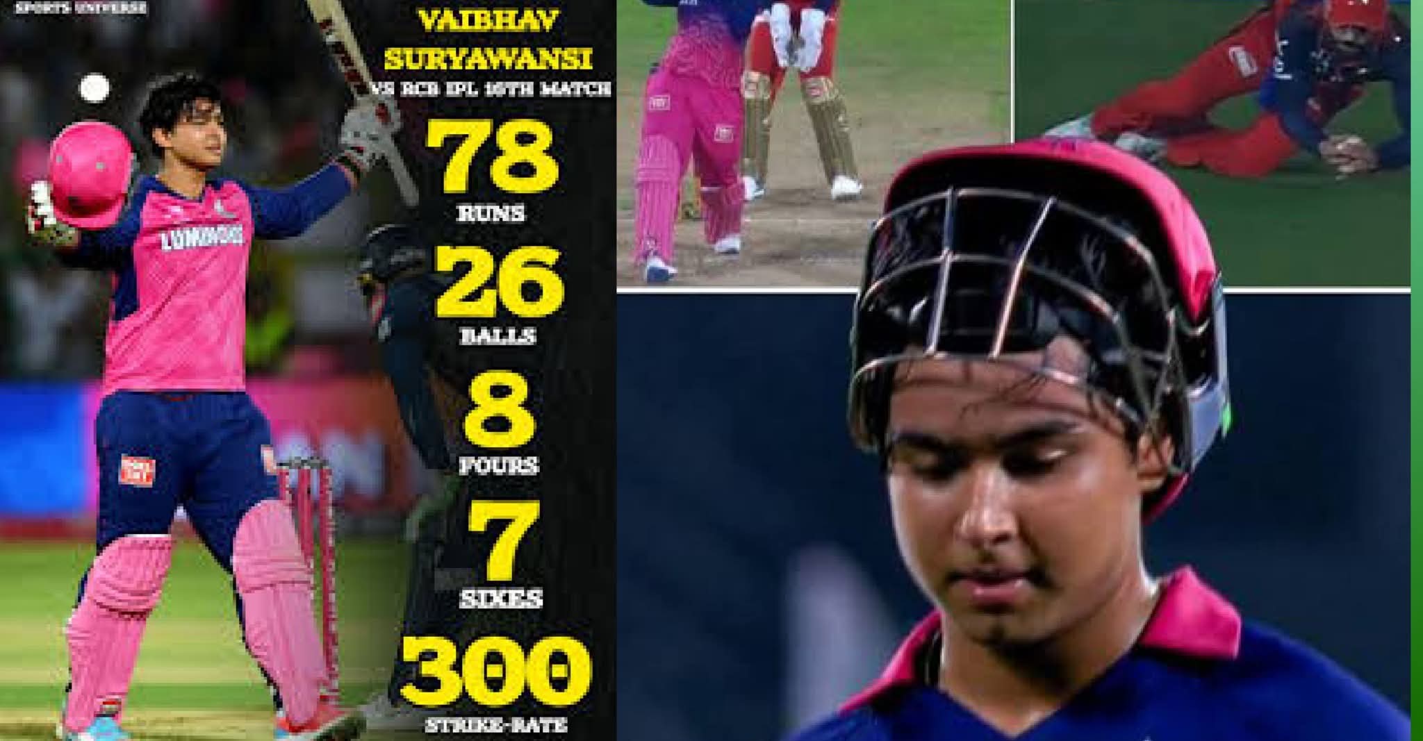 IPL-বিরাটকে ছাপিয়ে গেল ছোট বৈভব, এর ২৬ বলে ৭৮, বেঙ্গালুরুর হার রাজস্থানের কাছে