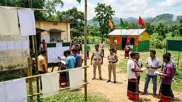 বিজেপির ত্রিপুরায় স্বশাসিত জেলা পরিষদের নির্বাচনে ব‍্যাপক গুলি, বোমা, ভোটলুট