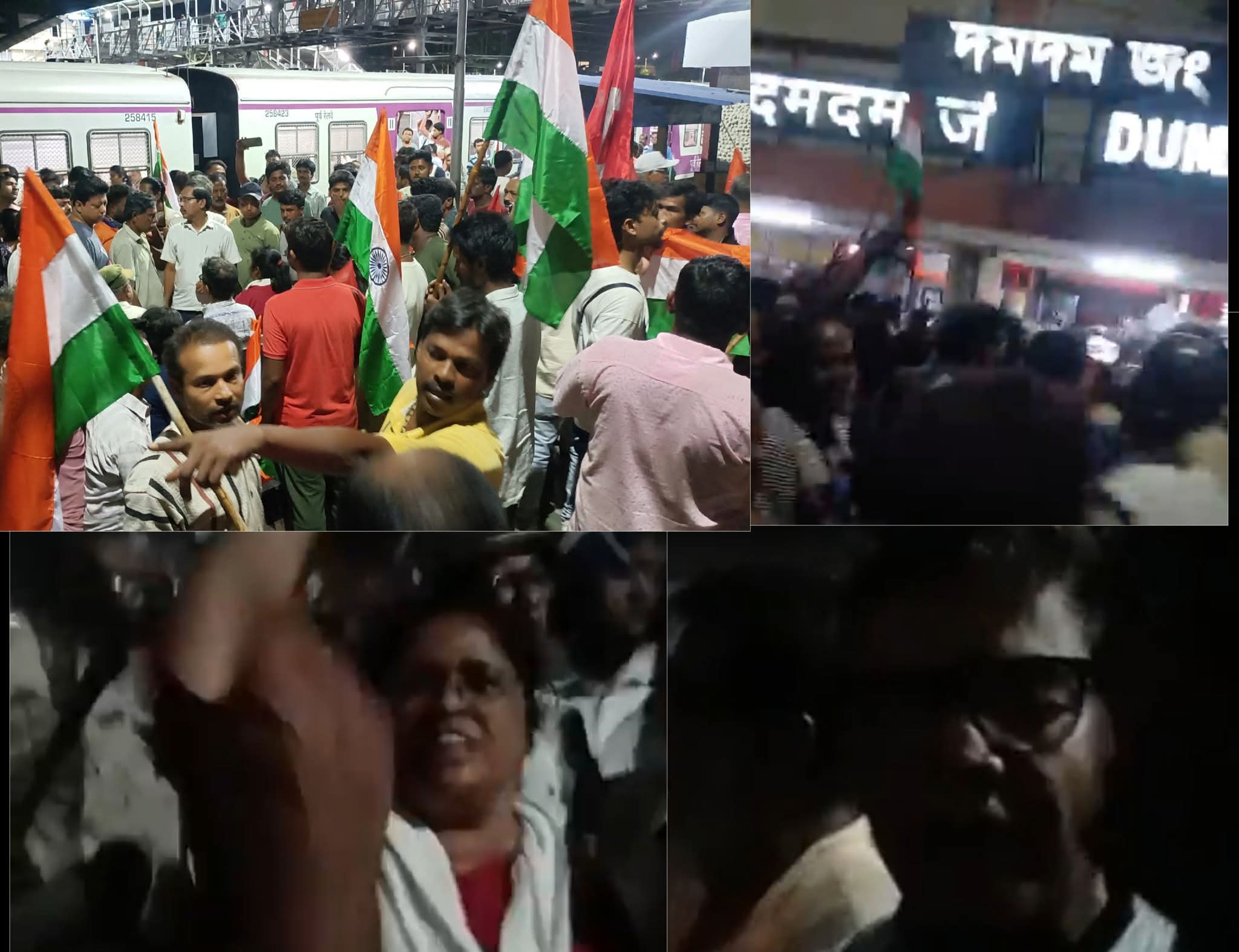 লালঝান্ডার বাধা ছিল, মধ‍্যরাতে দমদম স্টেশনে গুঁড়িয়ে দিল হকারদের স্টল; হাহাকারে গরীব মানুষ