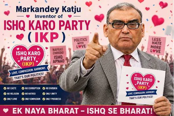 করোচের পর 'ইস্ক করো পার্টি'! তৈরি করলেন প্রাক্তন বিচারপতি মার্কণ্ডেয় কাটজু