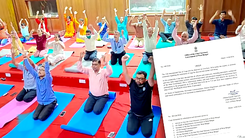 রাজ‍্য সরকারের নির্দেশ, যোগা দিবসে সরকারি কর্মীদের অনুষ্ঠানে থাকতে হবেই সাড়ে ৬টার মধ্যে